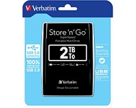 VERBATIM Vanjski tvrdi disk Store'n'Go, 2 TB, 2.5", USB 3.0, crni